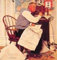 man charting wmaneuvers 1944 Norman Rockwell
